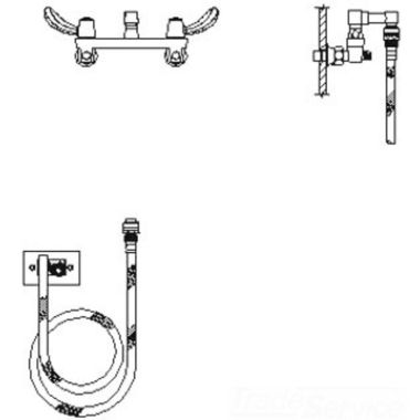 Click here to see Delta 28C8072 Delta 28C8072 CER-TECK Wallmount Service Faucet, Rigid 5.5