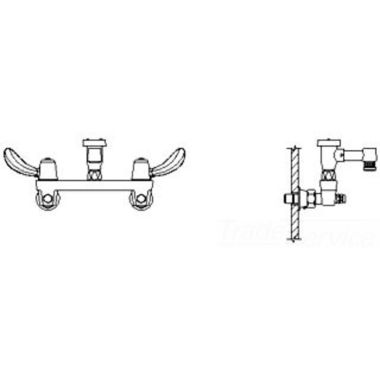 Click here to see Delta 28C8082 Delta 28C8082 CER-TECK Wallmount Service Faucet, Rigid 5.5