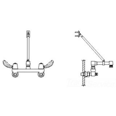 Click here to see Delta 28C8152 Delta 28C8152 CER-TECK Wallmount Service Faucet, Rigid 8