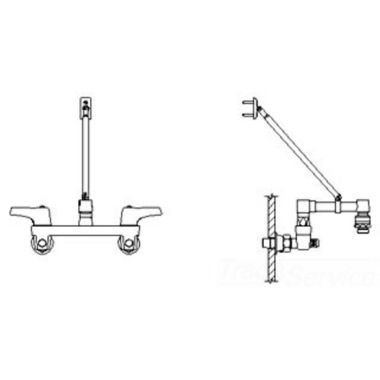 Click here to see Delta 28C8163 Delta 28C8163 CER-TECK Wallmount Service Faucet, Rigid 8