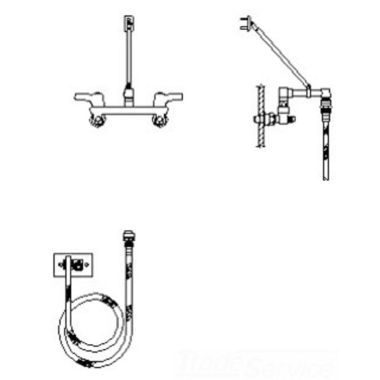 Click here to see Delta 28C8173 Delta 28C8173 CER-TECK Wallmount Service Faucet, Rigid 8
