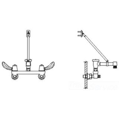 Click here to see Delta 28C8182 Delta 28C8182 CER-TECK Wallmount Service Faucet, Rigid 8