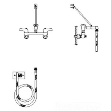 Click here to see Delta 28C8193 Delta 28C8193 CER-TECK Wallmount Service Faucet, Rigid 8