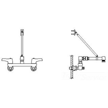 Click here to see Delta 28C2313 Delta 28C2313 CER-TECK Wallmount Service Faucet, 10.5