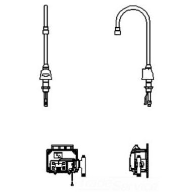 Click here to see Delta 3000T3330A Delta 3000T3330A TECK Electronic Faucet, Surface Mount, Hardwire, VR Aerator