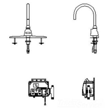 Click here to see Delta 3000T3570A-R3 Delta 3000T3570A-R3 TECK Electronic Faucet w/ 8