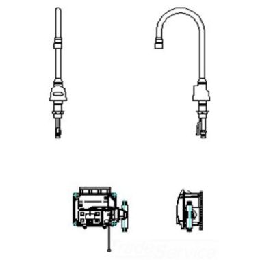 Click here to see Delta 3001T3320A-R4 Delta 3001T3320A-R4 TECK Electronic Faucet, Surface Mount, Battery, R4 Spout, VR Laminar