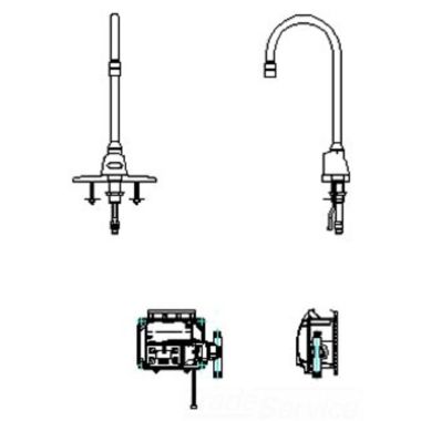 Click here to see Delta 3001T3430A Delta 3001T3430A TECK Electronic Faucet w/ 4