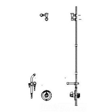 Click here to see Delta 53T5347 Delta 53T5347 Concealed Wallmount Bedpan Cleanser, Spray Outlet w/ Stop, Vac. Breaker