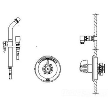 Click here to see Delta 53T5547-QD Delta Commercial 53T5547-QD Single Handle Concealed Wallmount