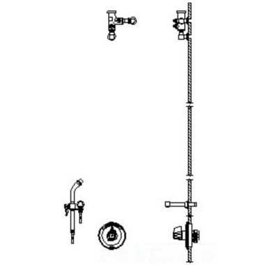 Click here to see Delta 53T5647 Delta 53T5647 Concealed Wallmount Bedpan Cleanser, Spray Outlet w/ Stop, Pressure Vac. Breaker