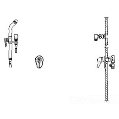 Click here to see Delta 54T1254 Delta 54T1254 In-Wall Bedpan Cleanser w/ Volume Control Valve w/ Stop, Spray w/ Stop, Spout End Vac. Breaker