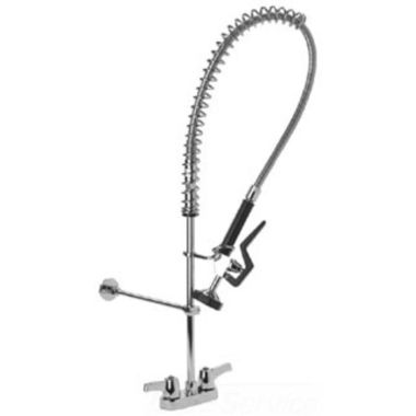 Click here to see Delta 55T1313 Delta 55T1313 TUF-TECK 4-Inch Deckmount Pre-Rinse Faucet, Spray Hose, Lever Blade Handles