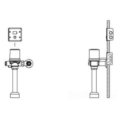 Click here to see Delta 81T201-48-WMSHW Delta 81T201-48-WMSHW TECK H2Optics Exposed Flush Valve, 1.27 gpf, Wall-Mount Sensor, No Field Adjust, 1.5