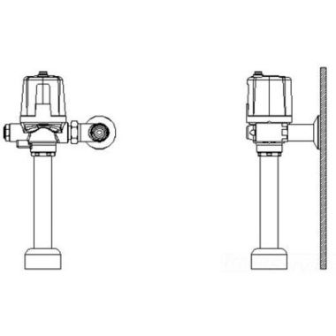 Click here to see Delta 81T201BTA-48 Delta 81T201BTA-48 TECK Battery-Op. Exposed Flush Valve, 1.27 gpf, No Field Adjust, 1.5