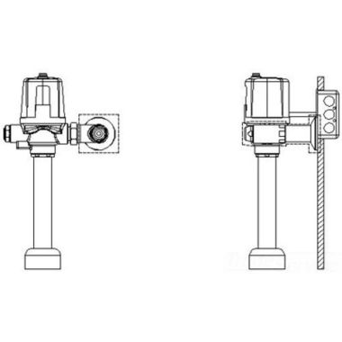 Click here to see Delta 81T201HWA-20-13 Delta 81T201HWA-20-13 TECK II Retrofit H2Optics Exposed Flush Valve, 3.4 gpf, 1.5