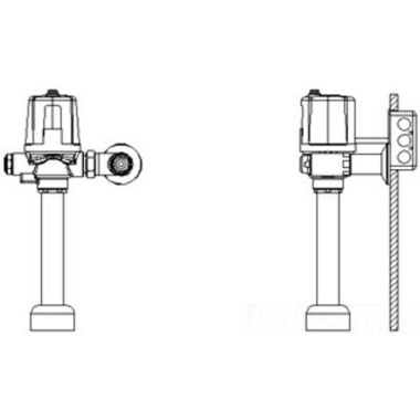 Click here to see Delta 81T201HWA-BB Delta 81T201HWA-BB TECK H2Optics Exposed Flush Valve w/ Battery, 1.6 gpf, 1.5