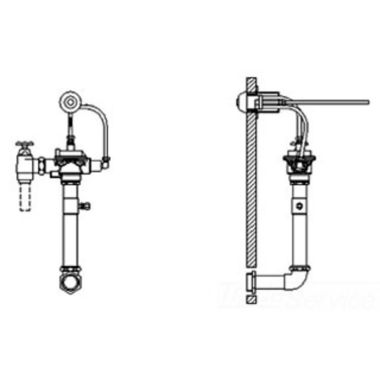 Click here to see Delta 83T000-1 Delta 83T000-1 TECK Concealed Flush Valve for Prisons, Push Button, Trap Seal Primer Tee, 1.6 gpf, 1.5