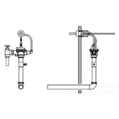 Click here to see Delta 83T141-1 Delta 83T141-1 TECK Concealed Flush Valve w/ Handle, Trap Seal Primer Tee, 1.6 gpf, 1.5