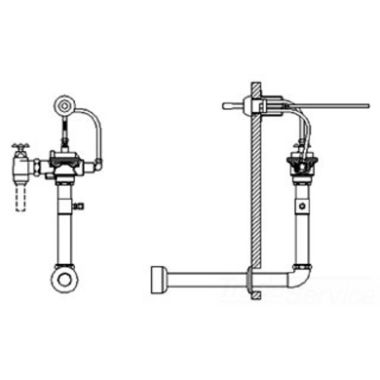 Click here to see Delta 83T241-1 Delta 83T241-1 TECK Concealed Flush Valve w/ Handle, Trap Seal Primer Tee, 1.6 gpf, 1.5