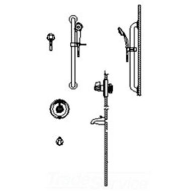 Click here to see Delta T13H253-20 Delta Commercial Single-Handle Pressure-Balance Tub Faucet with Handshower, 24