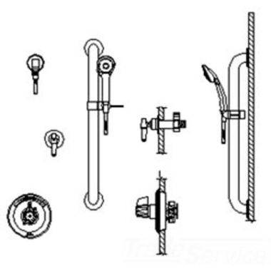 Click here to see Delta T13H303-20 Delta T13H303-20 Chrome Commercial Dual Shower Trim With Handshower