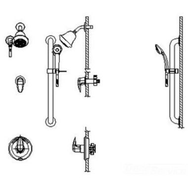 Click here to see Delta T13H322-20 Delta T13H322-20 Chrome Commercial Dual Shower Trim With Handshower