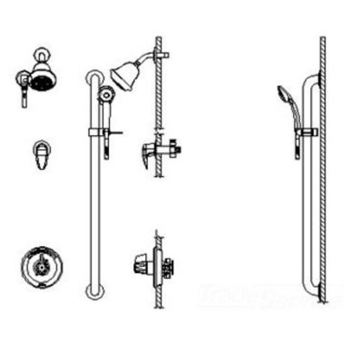 Click here to see Delta T13H323-25 Delta T13H323-25 Chrome Commercial Dual Shower Trim With Handshower
