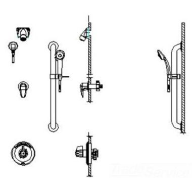 Click here to see Delta T13H363-20 Delta T13H363-20 Chrome Commercial Dual Shower Trim With Handshower