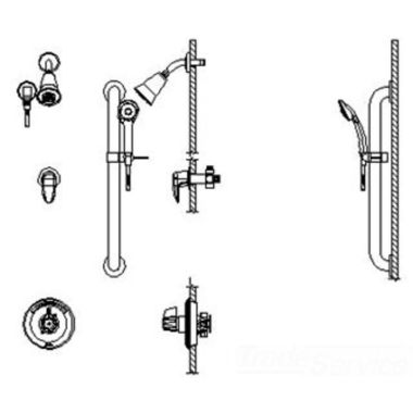 Click here to see Delta T13H383-20 Delta T13H383-20 Chrome Commercial Dual Shower Trim With Handshower