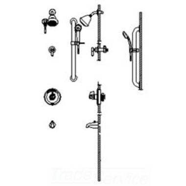 Click here to see Delta T13H923-20 Delta T13H923-20 Chrome Commercial Dual Shower Trim With Handshower