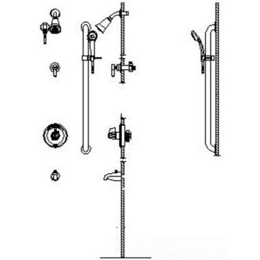 Click here to see Delta T13H983-05 Delta T13H983-05 Chrome Commercial Dual Shower Trim With Handshower