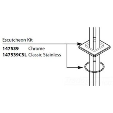 Click here to see Moen 147539 MOEN 147539 PART ESCUTCHEON CHROME